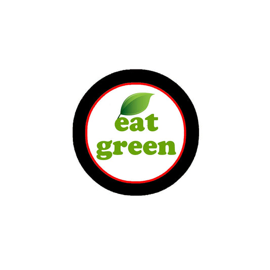 Eat Green 2.25" Pinback or Jackets, Backpacks, etc. Save Trees