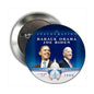 2.25-inch circular pinback with blue inauguration design, Obama and Biden portraits, lettering.