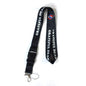 Black Grateful Dead lanyard keychain holder with metal clasp and logo