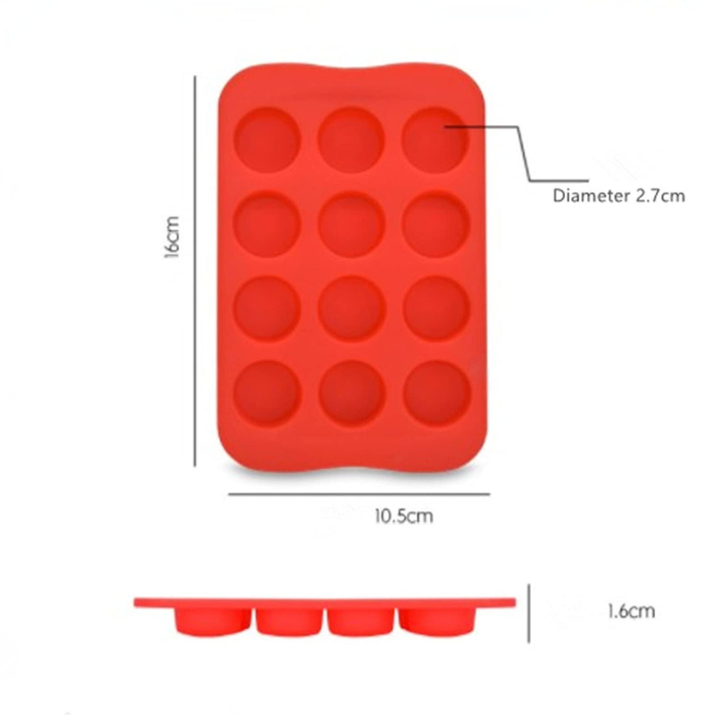 Yetier 12 Grid Silicone Ice Cream Chocolate Mold Tray Star/Heart/Round/Square Ice Cube Cake Mold DIY Tool