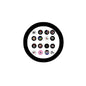 Round pinback button badges set with black rim and mixed hip-hop dancing symbol designs