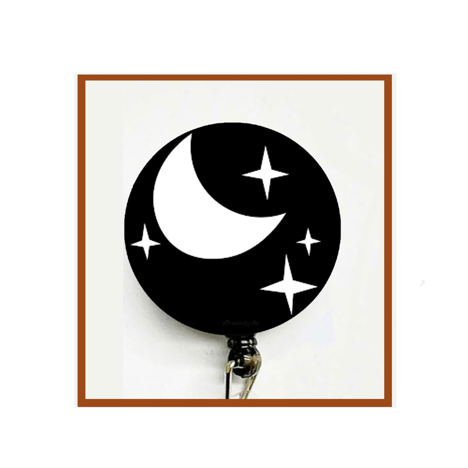 Moon Symbol Badge Reels Cute Felt Retractable Badge Reels 1.45-inch Default Title