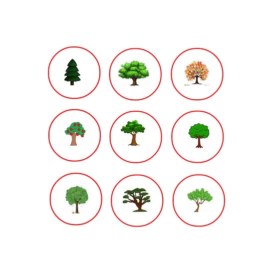9 Pcs Trees Green Life 1.25" Badge Pinback for Jackets, Backpacks, etc.