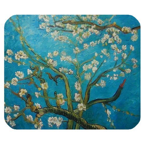 Great Oil Painting Almond Blossoms by Van Gogh Customized Rectangle Mousepad Default Title