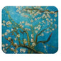 Van Gogh almond blossom rectangle mouse pad with blue floral tree artwork