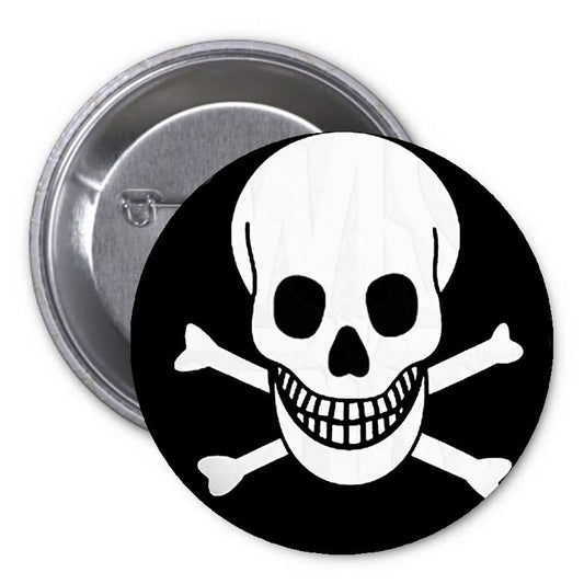 Skull Smile Pirate Halloween 1.25-inch Pinback Button Pin Costume Accessory Default Title