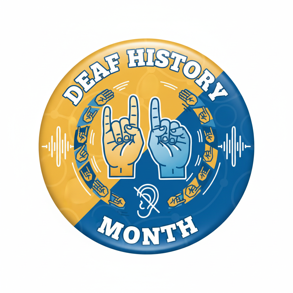 Deaf History Month Pinback 2.25-inch
