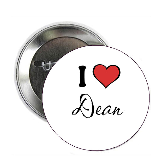 5 I Love Dean Pins/ Buttons/ Pinbacks/ Badges
