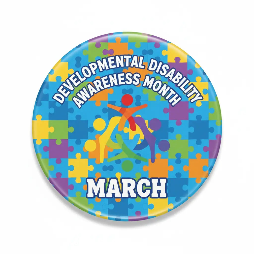 Development Disability Awareness Month March Pinback 2.25-inch