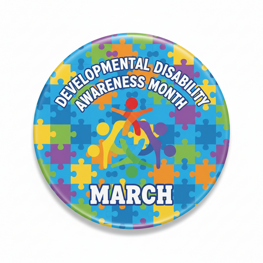 Development Disability Awareness Month March Pinback 2.25-inch