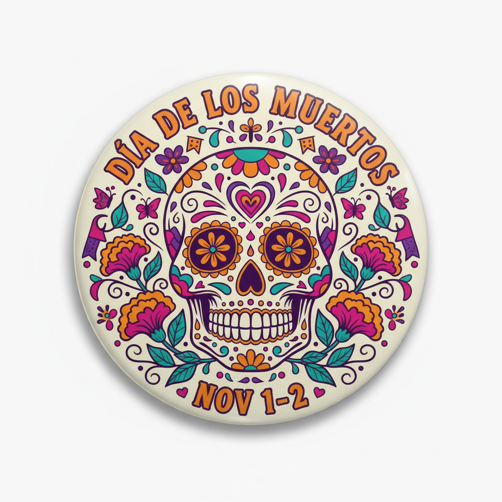 Dia de los Muertos (November 1-2) Pinback 2.25-inch