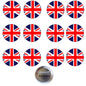Union Jack distressed pinback button set, 1.25-inch, 12-pack with metal back