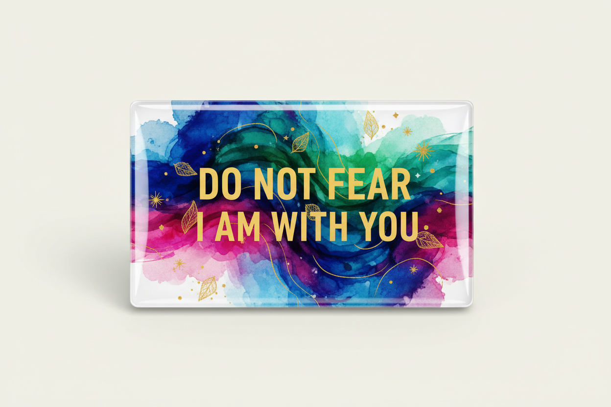 Do not fear I am with you Acrylic Fridge Magnetic 3-inch x 4-inch
