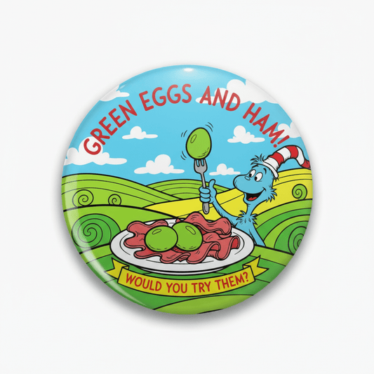 Doctor Green Eggs Ham Friend and Sam Pinback 2.25-inch - My Pinbacks