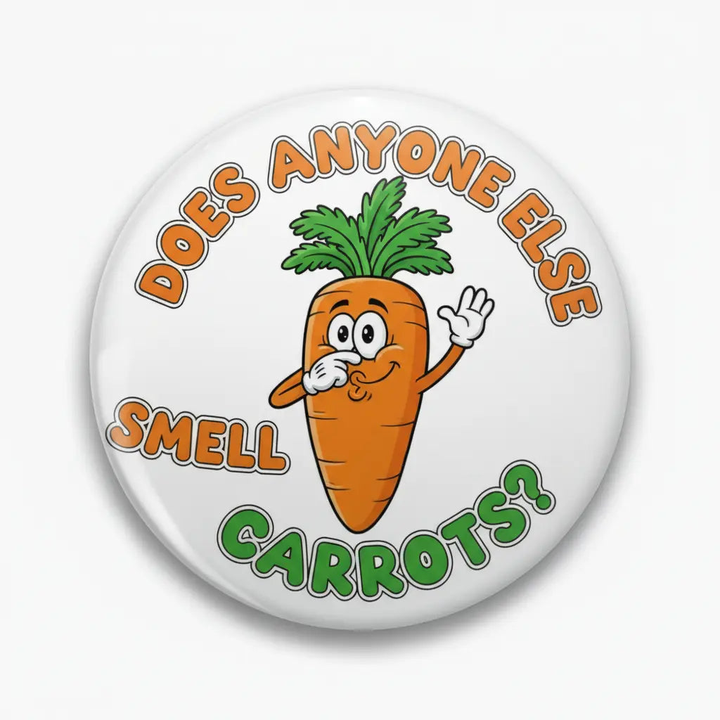 Does anyone else smell Carrots Pinback 2.25-inch