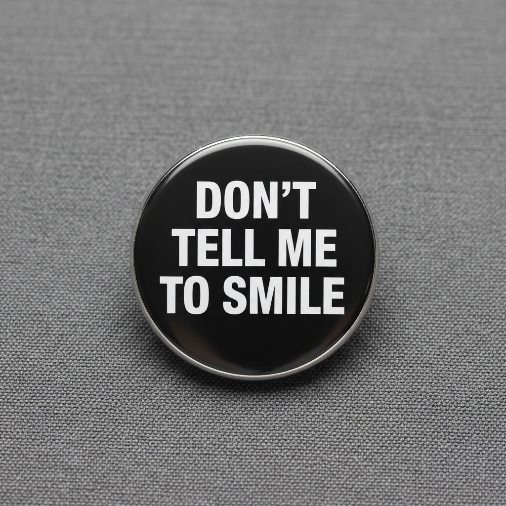 Don't Tell Me to Smile Pinback 2.25-inch