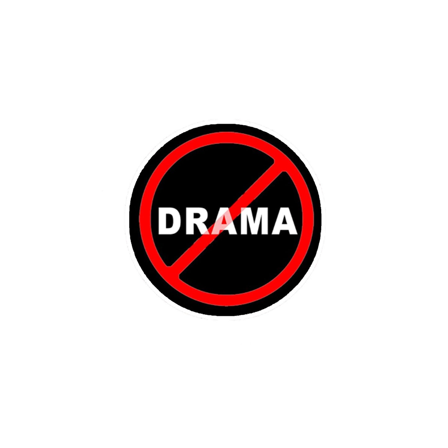 1 Drama Red Slash AntiDrama Pinback 1.25" Black