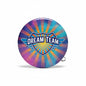 2.25-inch pinback button: Dream Team shield on rainbow rays, purple-blue