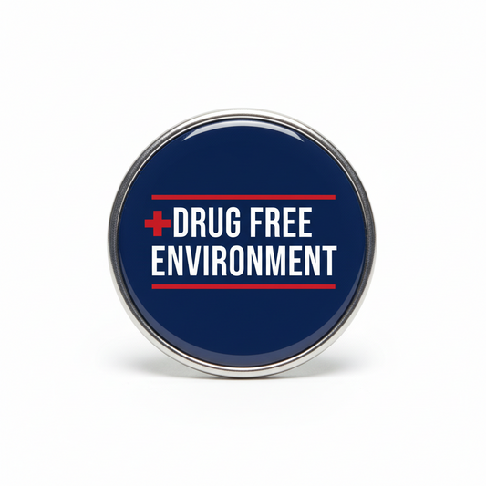 Drug Free Environment Pinback 2.25-inch