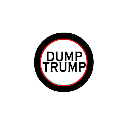 Pinback Dump Trump 2,25" Blanc