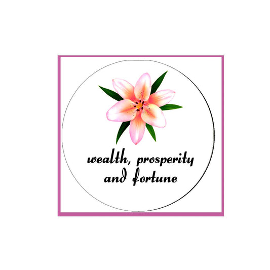 Wealth, prosperity and fortune Pinback Badge 2.25-inch Flower Default Title