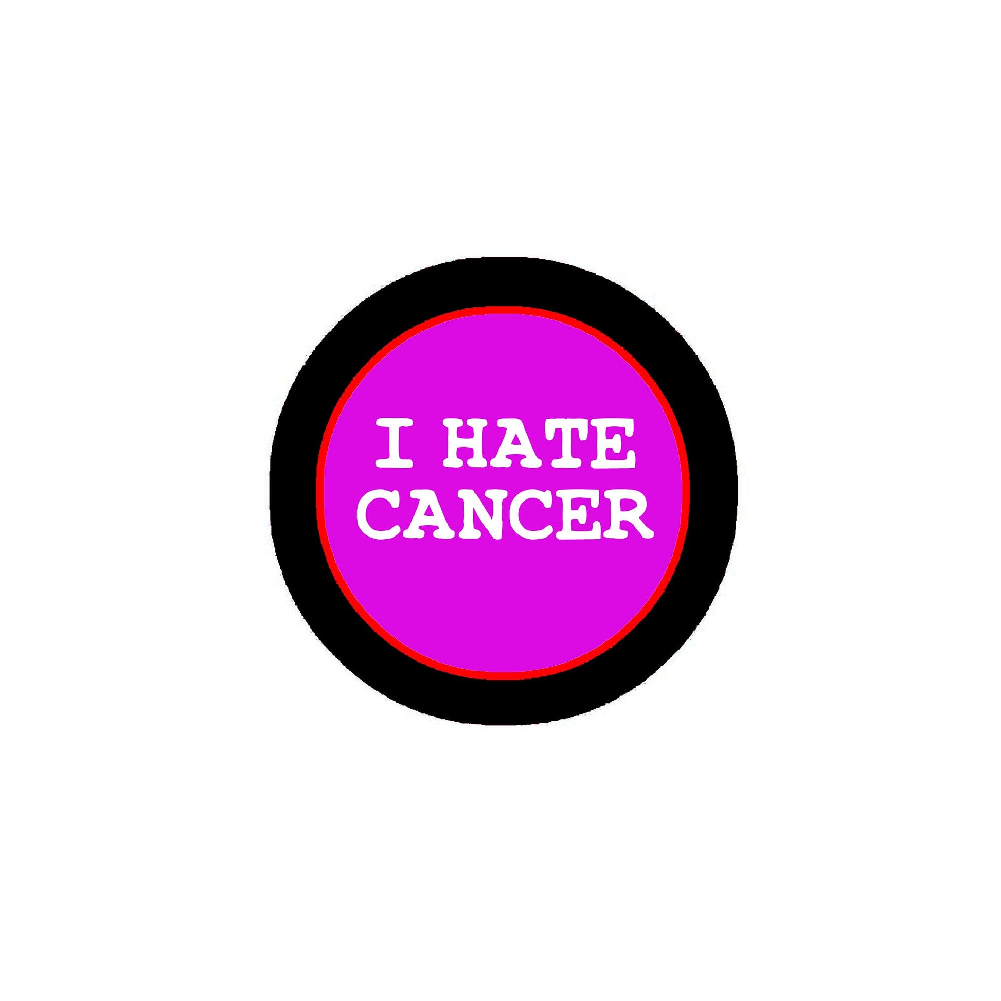I hate Cancer Pinback 2.25-inch American Flag Default Title
