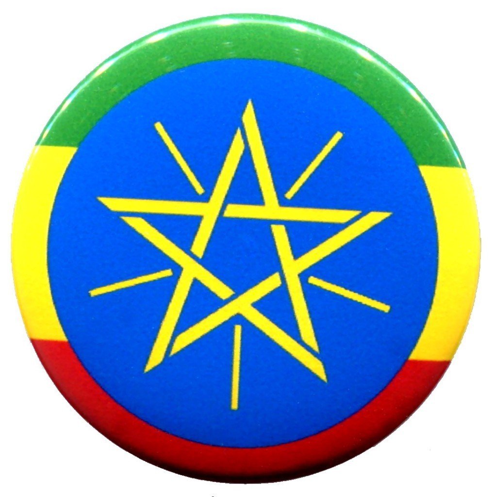 Ethiopia Flag Ethiopian Pin Pinback Badge Button New Handmade Design From Thailand