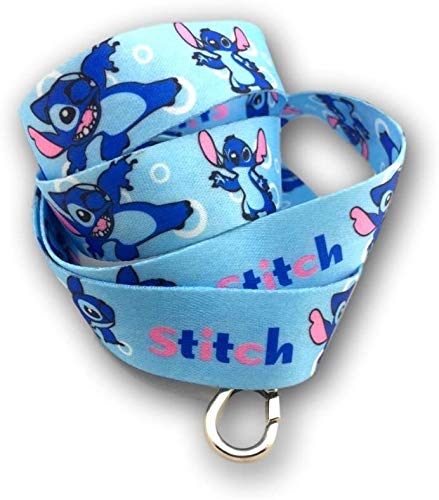 Stitches and lilo Lanyard keychain Charm ID Holder