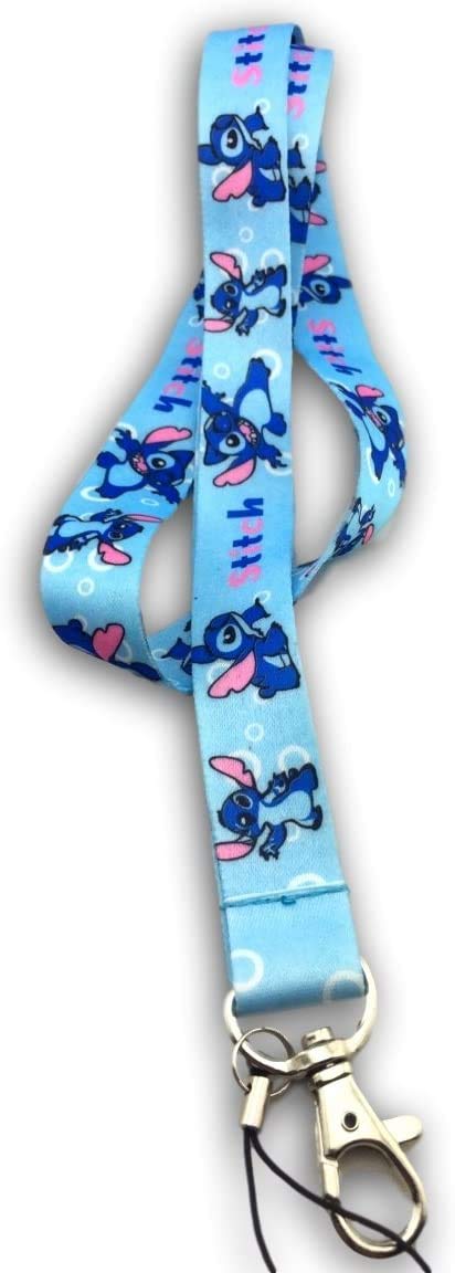 Stitches and lilo Lanyard keychain Charm ID Holder