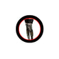Over-the-knee black socks with tiger tribal tattoo print on the leg