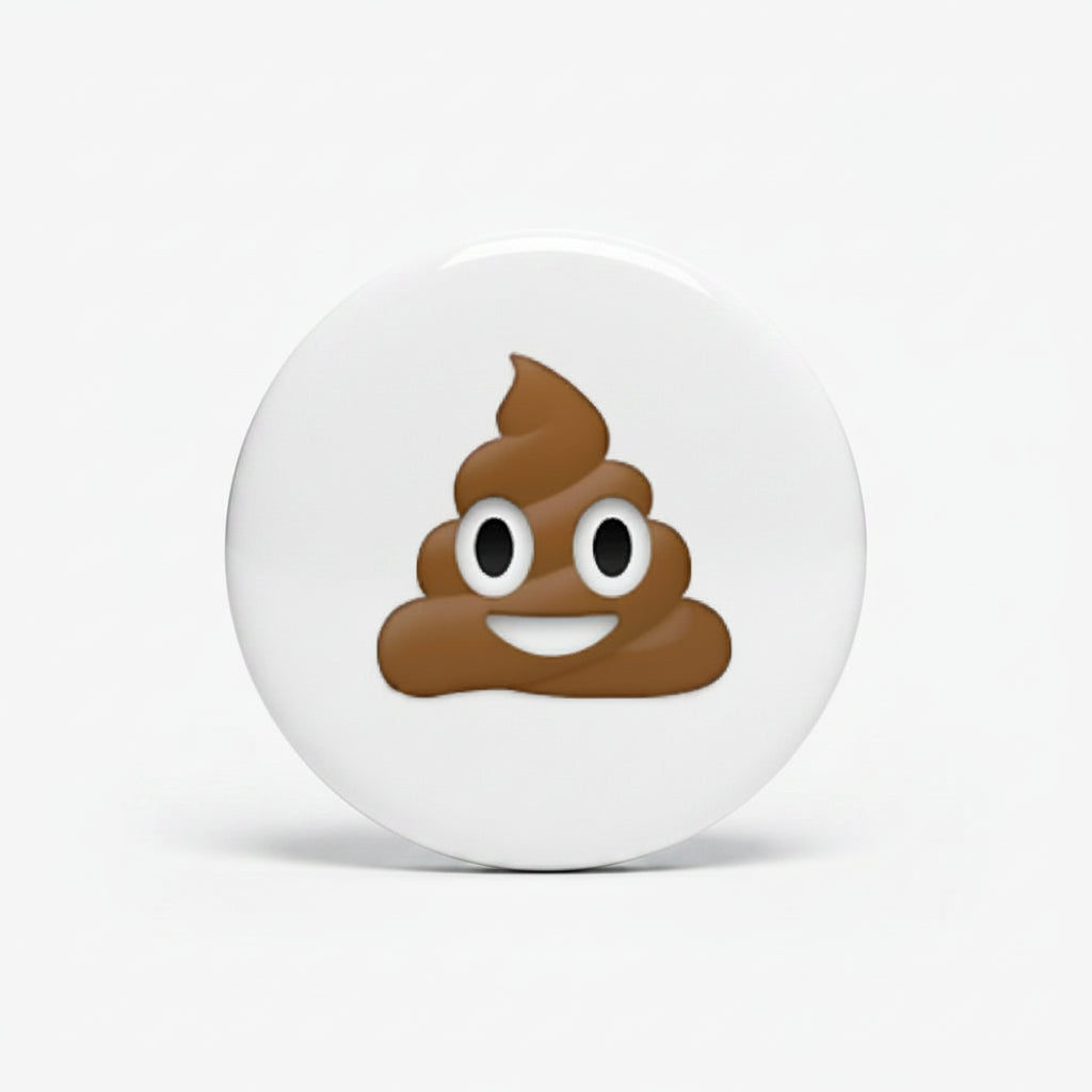 Poo Emoji Funny Pinback 2.25-inch Default Title