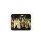 Rectangular black art mouse pad with classical dancers and figures in gold