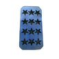 Star-shaped silicone ice cube tray mold with 12 deep star cavities