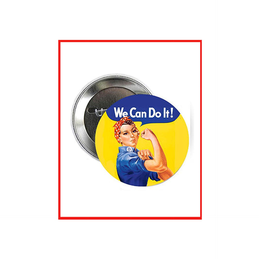 1 Pc We Can Do it Rosie Riveter Pinback Button Badge 2.25"