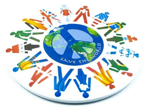 Peace logo symbol (2) Awesome 3-in-1 Features JUMBO 3.75 Pin Stand Button Badge Default Title