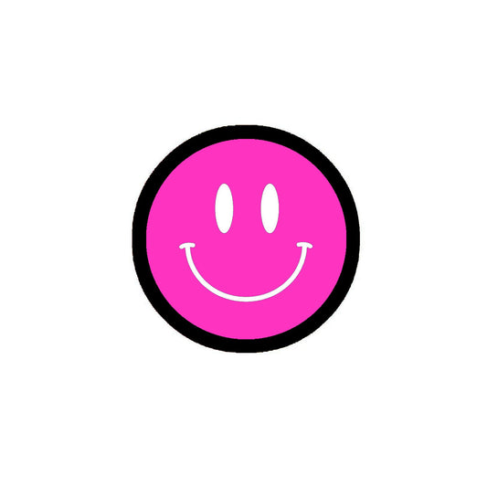 24 Pcs Emoticons Funny Smiles 1.25" Pinback for Jackets, Backpack Pink
