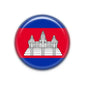 Cambodia national flag fridge magnet, round blue-red with white temple emblem