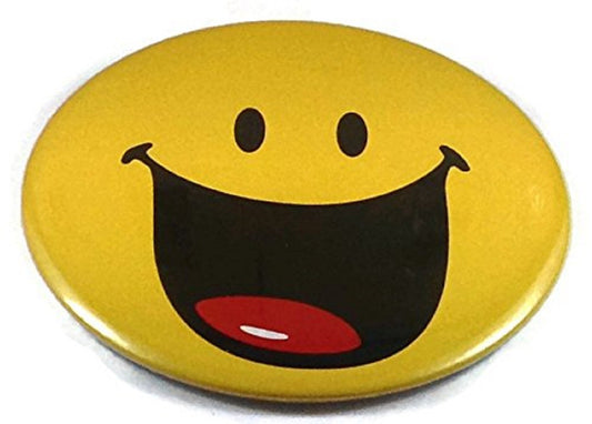 Chic Funny Smile Emoticon Pin Badge Button 1.75 Inches #14