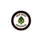 2.25-inch round pinback badge with Okie Dokie Artichokie art and green character