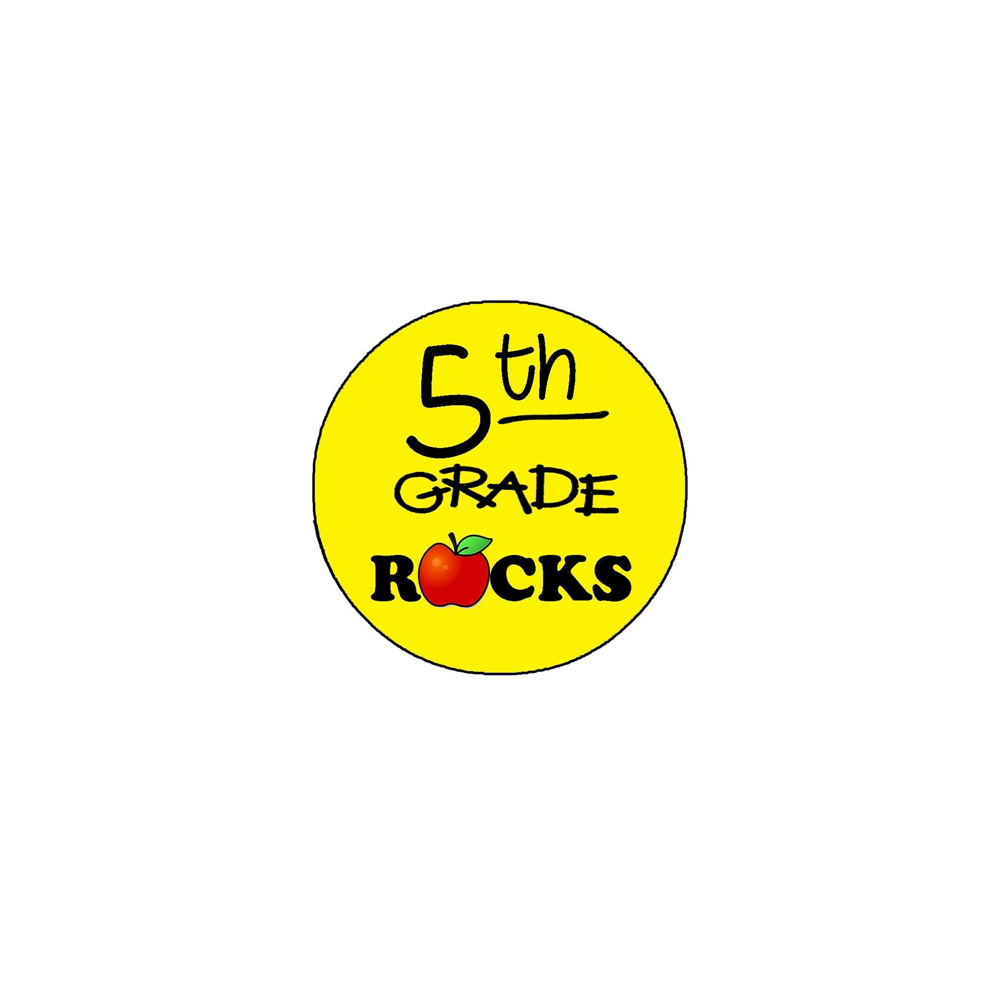 5th Grade Rocks 2.25-inch Pinback Badge Fifth Grade School Default Title
