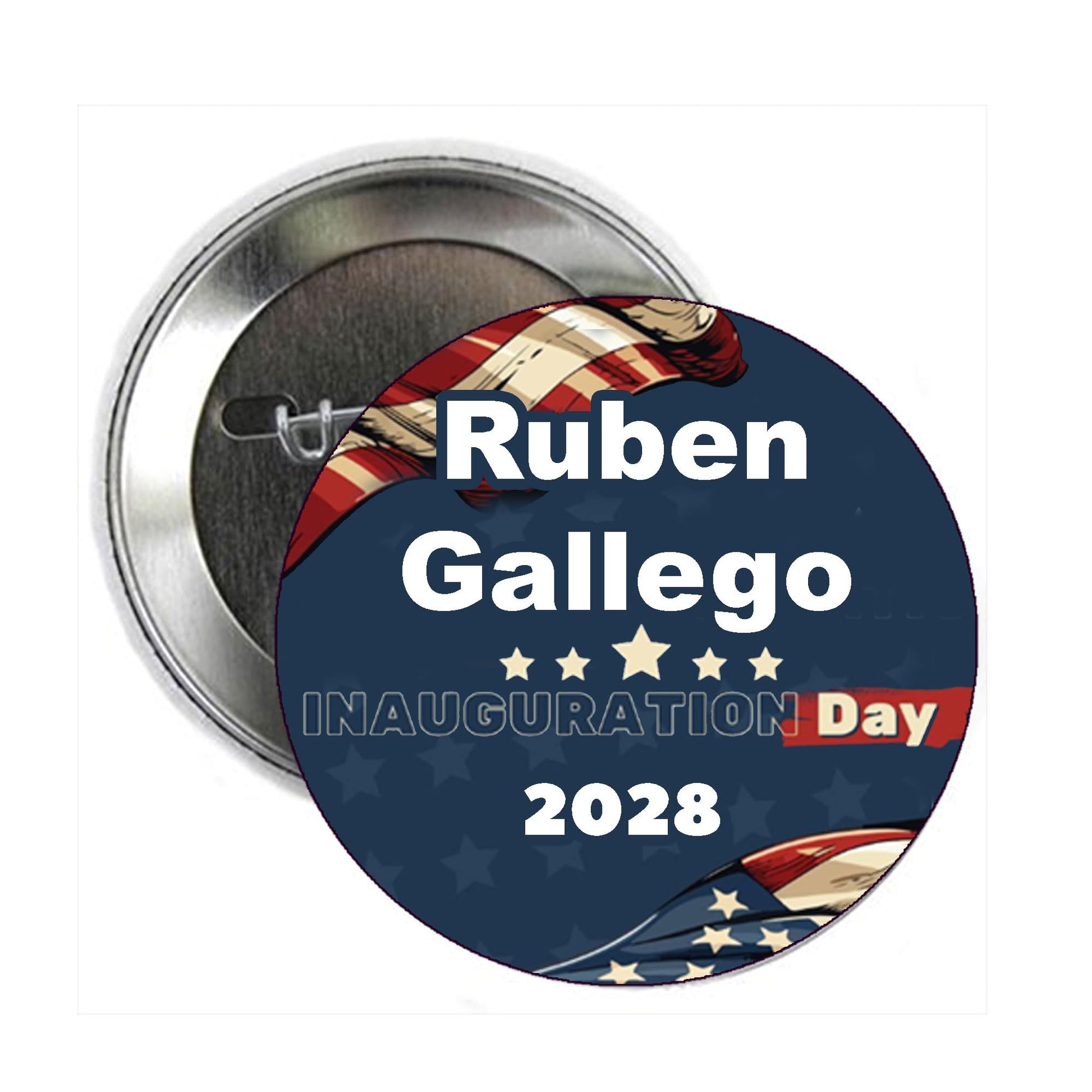 2.25-inch Ruben Gallego Inauguration Day 2028 Pinback Default Title