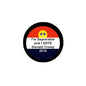 Round pinback button, black rim; red white blue bands; text 'I'm Deplorable and I VOTE'