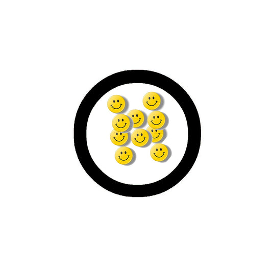 Simple 10 Pcs Set Cute Happy Smiley Face Style 1.25-inch Pins Default Title