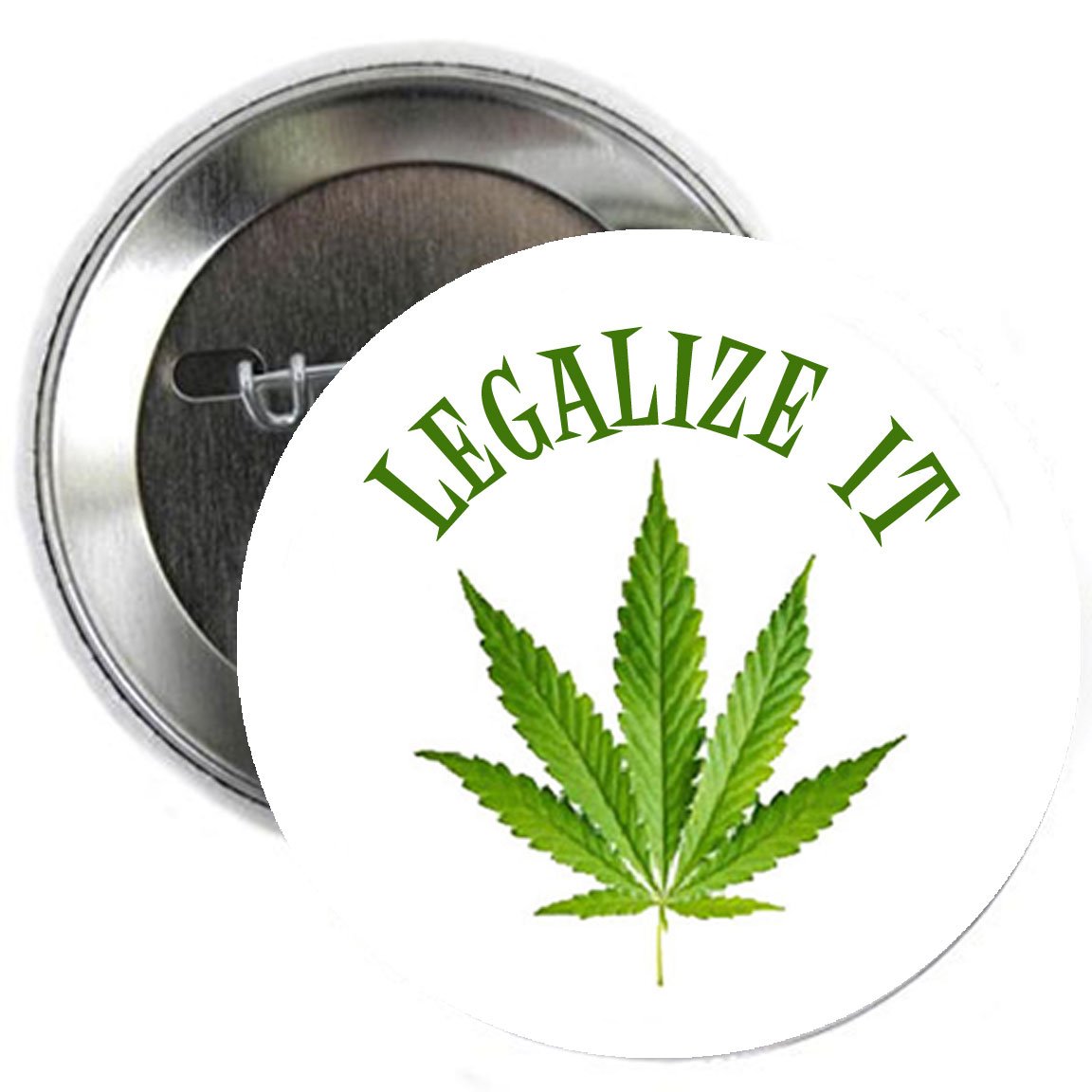Marijuana Legalize It Pinback Button Badge 2.25-inch Default Title