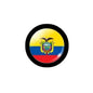 Ecuador flag round keychain bottle opener with black edge