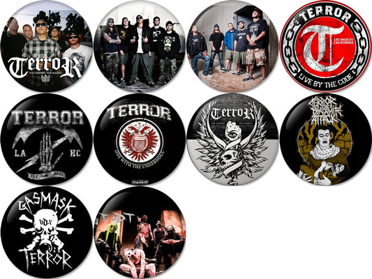 Terror Pinback Buttons Badge 1.25 Inch (Set of 10) NEW