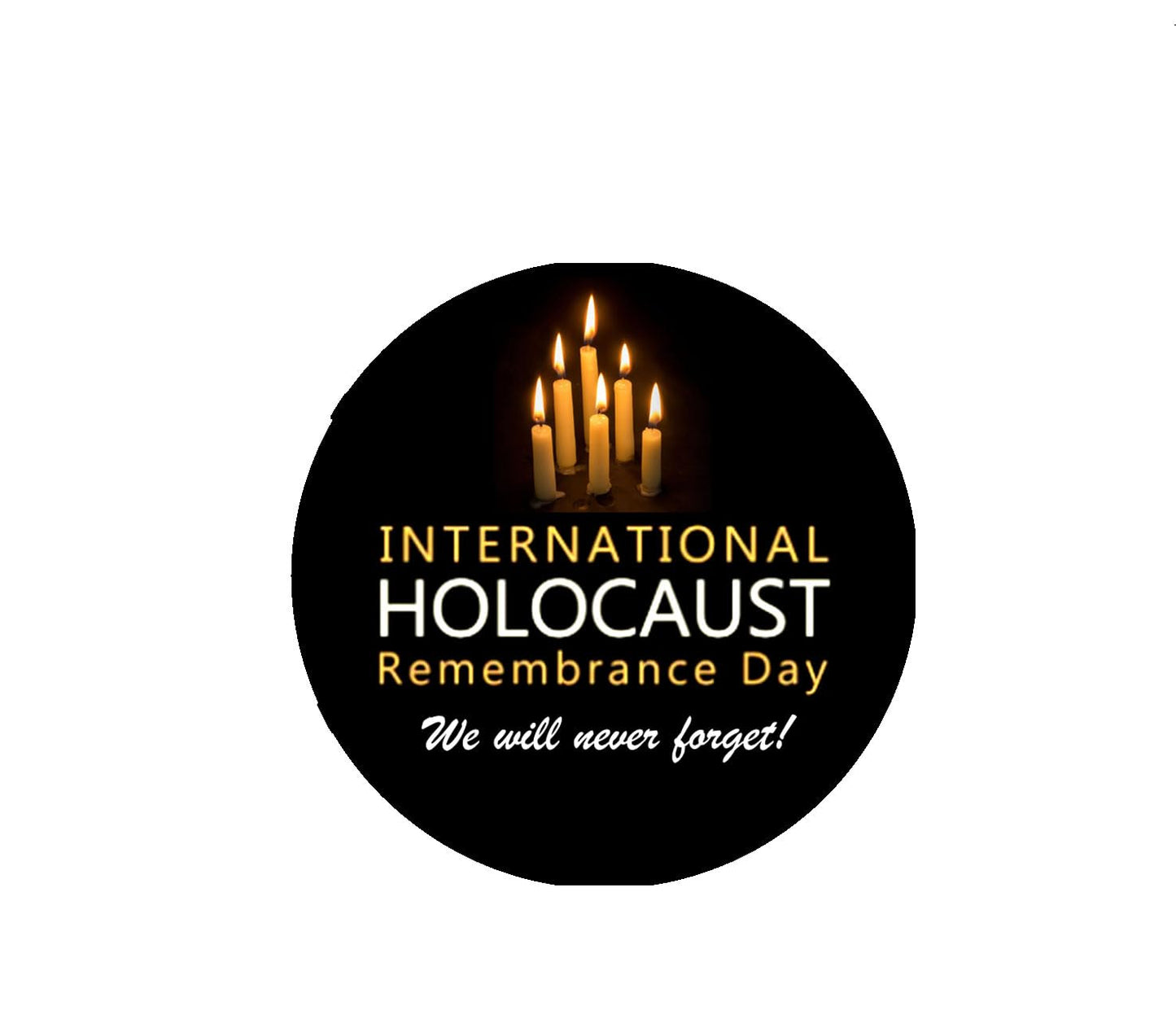 10 Pcs Set Holocaust Remembrance Day Pinback Button Pin Pinback Brooch 2.25-inch Default Title