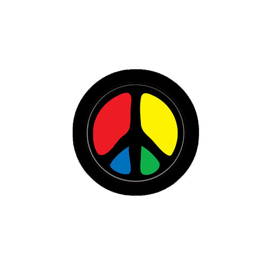 Peace and Love Symbol Pin-back Badge 2.25-inch Default Title