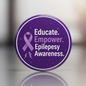 Educate Empower Epilepsy Awareness Pinback 2.25-inch