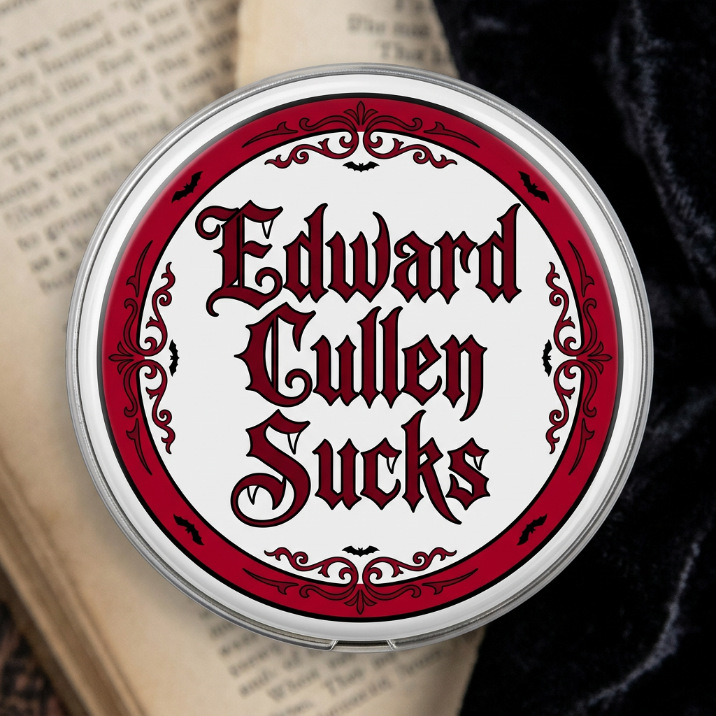 Edward Cullen Sucks Pin Button 2.25-inch